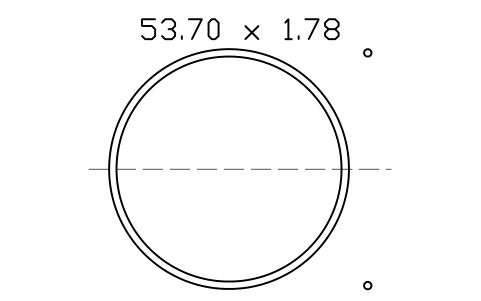Anteprima del simbolo O-ring 53.70 x 1.78, blocco ORG_034