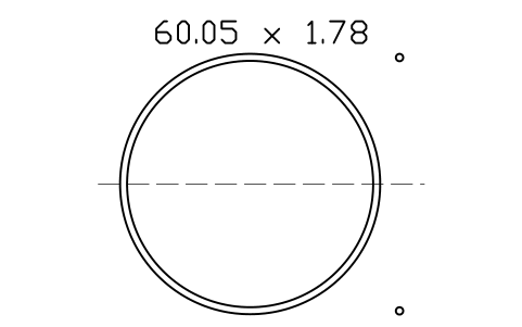 Anteprima del simbolo O-ring 60.05 x 1.78, blocco ORG_036