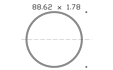 Anteprima del simbolo O-ring 88.62 x 1.78, blocco ORG_043
