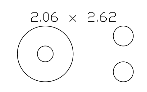 Vorschau des Symbols O-ring 2.06 x 2.62, Block ORG_103