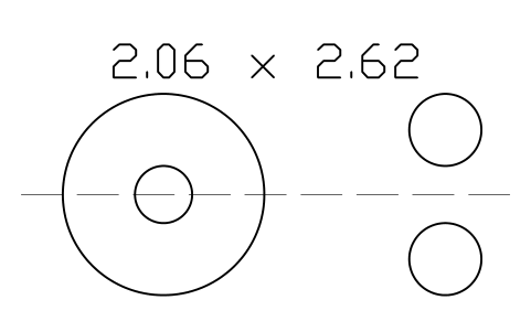 Anteprima del simbolo O-ring 2.06 x 2.62, blocco ORG_103