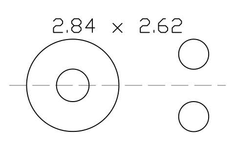 Anteprima del simbolo O-ring 2.84 x 2.62, blocco ORG_104