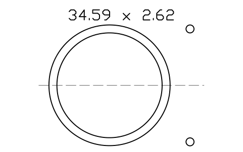 Anteprima del simbolo O-ring 34.59 x 2.62, blocco ORG_126