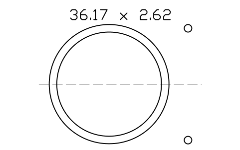 Anteprima del simbolo O-ring 36.17 x 2.62, blocco ORG_127