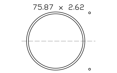 Vorschau des Symbols O-ring 75.87 x 2.62, Block ORG_151
