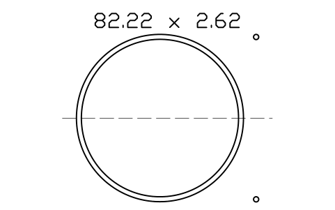 Anteprima del simbolo O-ring 82.22 x 2.62, blocco ORG_152