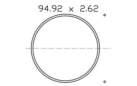 Anteprima del simbolo O-ring 94.92 x 2.62, blocco ORG_154