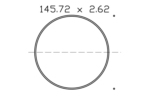 Anteprima del simbolo O-ring 145.72 x 2.62, blocco ORG_162