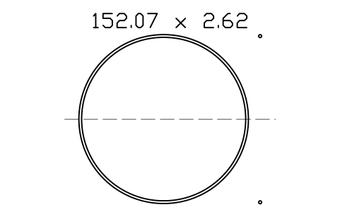 Anteprima del simbolo O-ring 152.07 x 2.62, blocco ORG_163