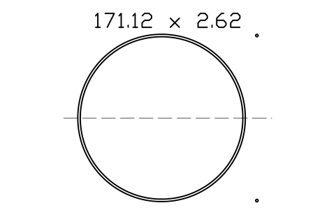 Anteprima del simbolo O-ring 171.12 x 2.62, blocco ORG_166