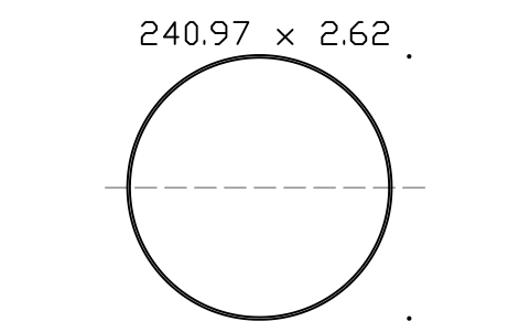 Anteprima del simbolo O-ring 240.97 x 2.62, blocco ORG_177