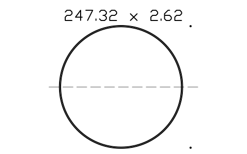 Anteprima del simbolo O-ring 247.32 x 2.62, blocco ORG_178