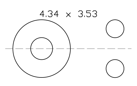 Anteprima del simbolo O-ring 4.34 x 3.53, blocco ORG_201