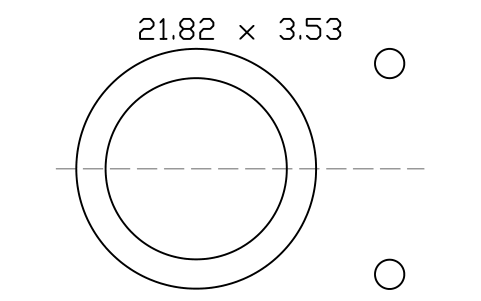 Anteprima del simbolo O-ring 21.82 x 3.53, blocco ORG_212