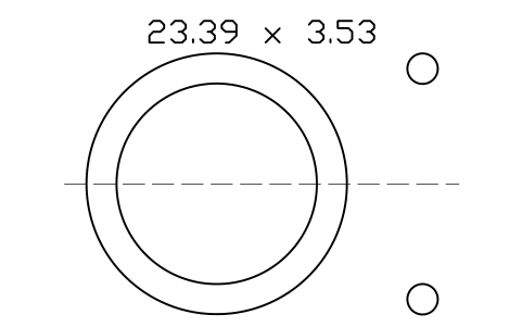 Anteprima del simbolo O-ring 23.39 x 3.53, blocco ORG_213