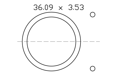 Vorschau des Symbols O-ring 36.09 x 3.53, Block ORG_221