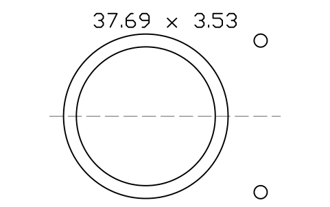 Anteprima del simbolo O-ring 37.69 x 3.53, blocco ORG_222
