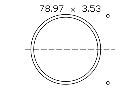 Anteprima del simbolo O-ring 78.97 x 3.53, blocco ORG_235