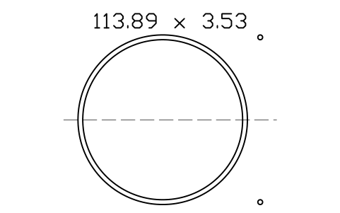 Anteprima del simbolo O-ring 113.89 x 3.53, blocco ORG_246
