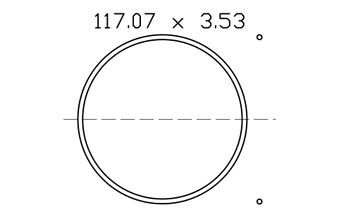 Vorschau des Symbols O-ring 117.07 x 3.53, Block ORG_247