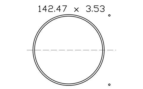 Vorschau des Symbols O-ring 142.47 x 3.53, Block ORG_255