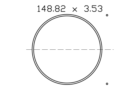 Anteprima del simbolo O-ring 148.82 x 3.53, blocco ORG_257
