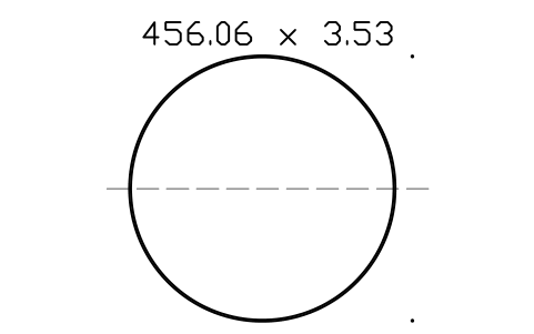 Anteprima del simbolo O-ring 456.06 x 3.53, blocco ORG_284