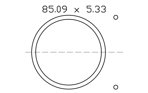 Vorschau des Symbols O-ring 85.09 x 5.33, Block ORG_340