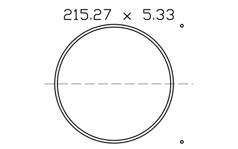 Vorschau des Symbols O-ring 215.27 x 5.33, Block ORG_371