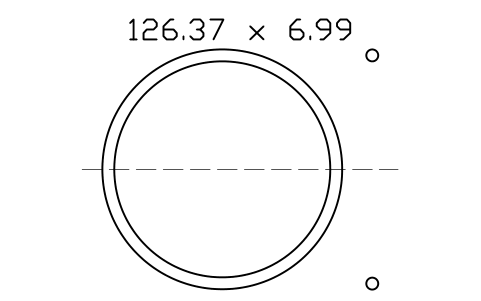Vorschau des Symbols O-ring 126.37 x 6.99, Block ORG_429