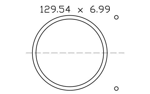 Vorschau des Symbols O-ring 129.54 x 6.99, Block ORG_430