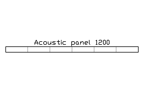 Anteprima del simbolo Acoustic panel 1200, blocco OFL_ACOUSTIC_1200