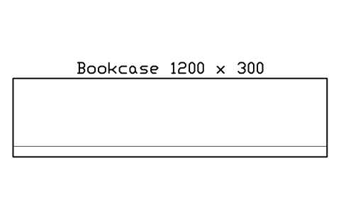 Anteprima del simbolo Bookcase 1200 x 300, blocco OFL_BOOKCASE_1200