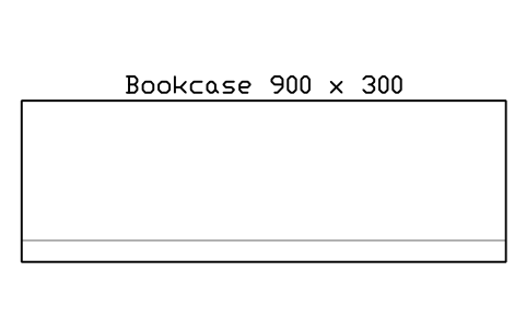 Anteprima del simbolo Bookcase 900 x 300, blocco OFL_BOOKCASE_900