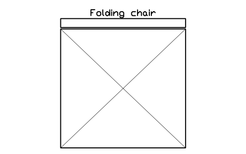 Anteprima del simbolo Folding chair, blocco OFL_CHAIR_FOLDING