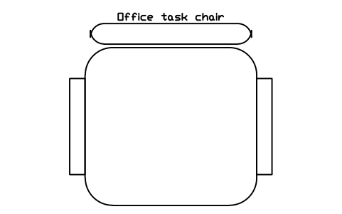 Anteprima del simbolo Office task chair, blocco OFL_CHAIR_TASK