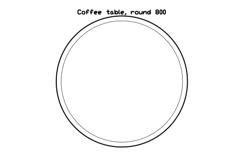 Anteprima del simbolo Coffee table, round 800, blocco OFL_COFFEE_TABLE_R