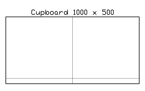 Anteprima del simbolo Cupboard 1000 x 500, blocco OFL_CUPBOARD_1000