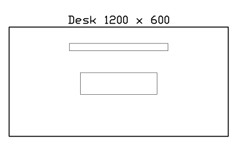 Anteprima del simbolo Desk 1200 x 600, blocco OFL_DESK_1200X600