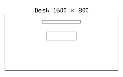 Anteprima del simbolo Desk 1600 x 800, blocco OFL_DESK_1600X800