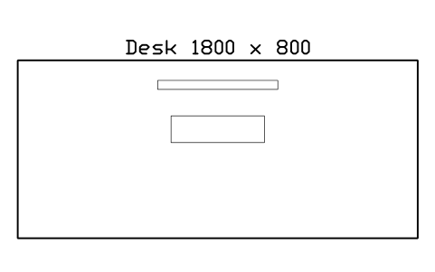 Anteprima del simbolo Desk 1800 x 800, blocco OFL_DESK_1800X800