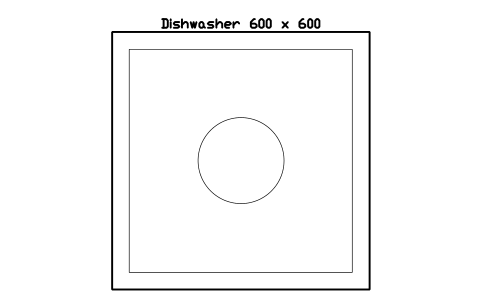 Anteprima del simbolo Dishwasher 600 x 600, blocco OFL_DISHWASHER