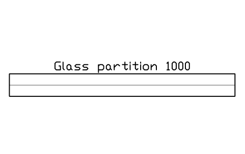 Anteprima del simbolo Glass partition 1000, blocco OFL_GLASS_1000