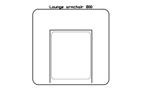Anteprima del simbolo Lounge armchair 800, blocco OFL_LOUNGE_CHAIR