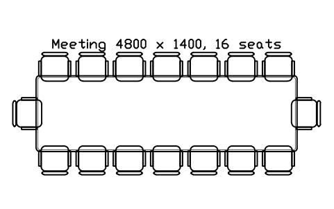 Anteprima del simbolo Meeting 4800 x 1400, 16 seats, blocco OFL_MEETING_4800
