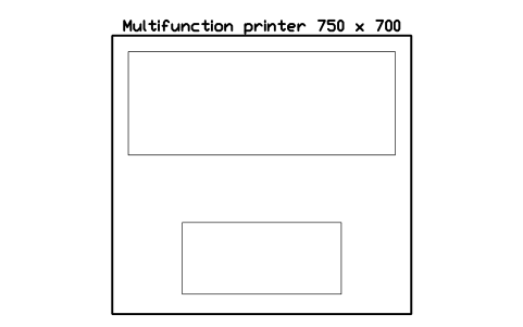 Anteprima del simbolo Multifunction printer 750 x 700, blocco OFL_MFP