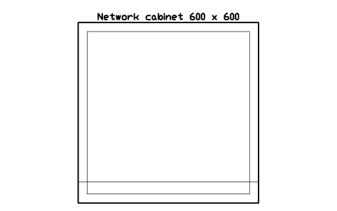 Anteprima del simbolo Network cabinet 600 x 600, blocco OFL_NETWORK_CABINET