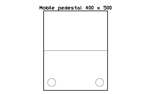 Anteprima del simbolo Mobile pedestal 400 x 500, blocco OFL_PEDESTAL_MOBILE
