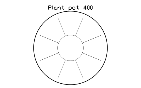Anteprima del simbolo Plant pot 400, blocco OFL_PLANT_400