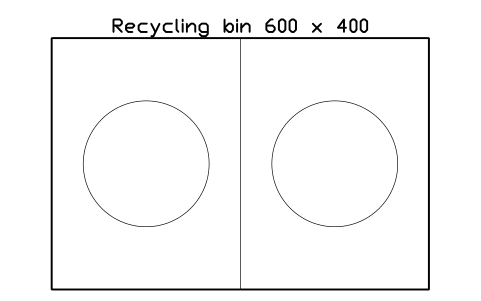 Anteprima del simbolo Recycling bin 600 x 400, blocco OFL_RECYCLE_BIN